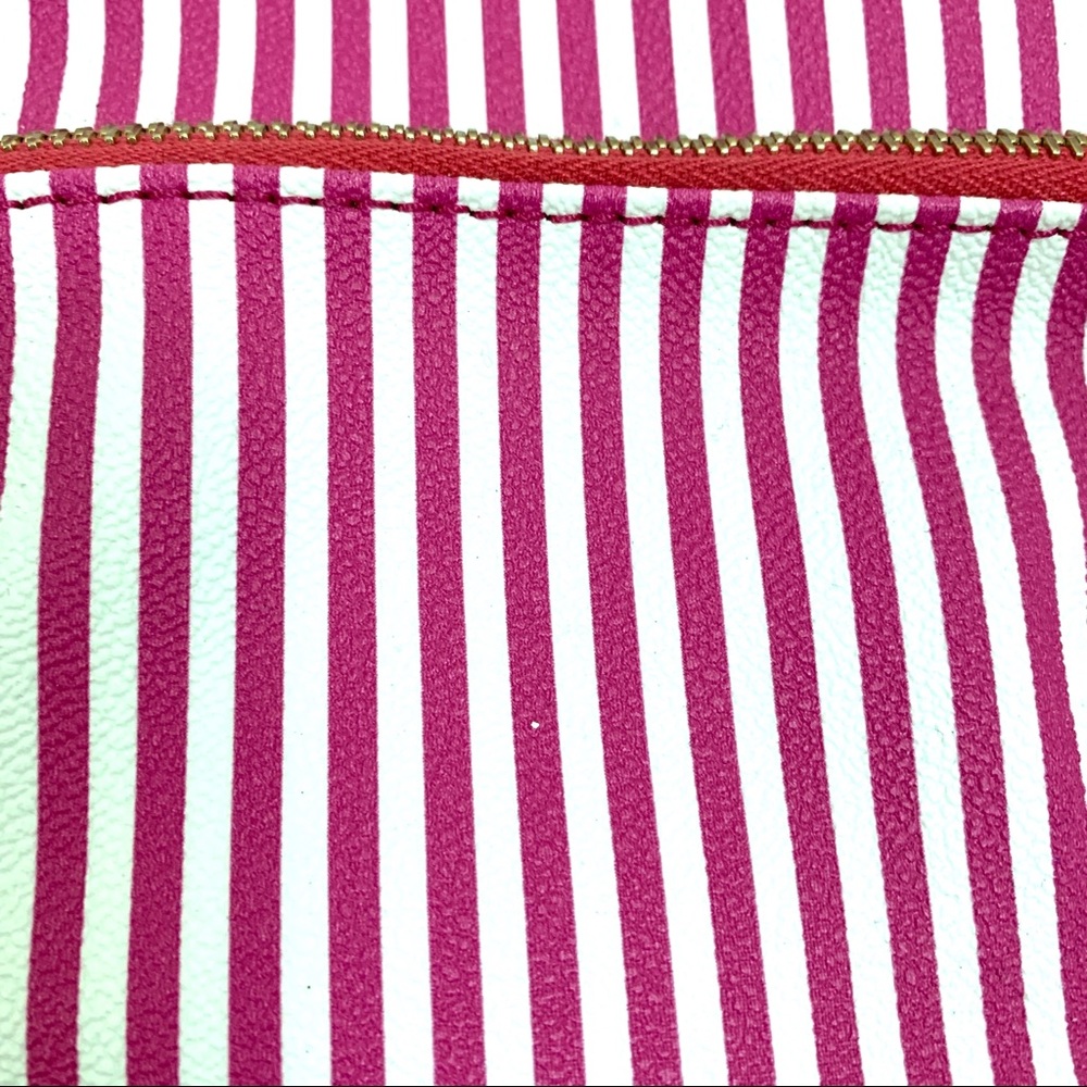Dooney & Bourke Pink and White Vertical Stripe Crossbody Bag - Picture 13 of 13